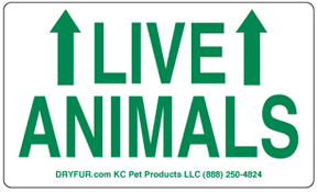 Stickers " Live Animal"  3x5"  500/rol