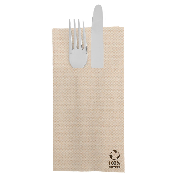 Napkins Kangaroo Double Point 39x40cm Natural Recycles Tissue (50st/pak)