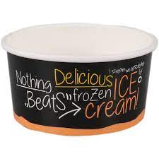 Ice Cream Cups Paper 6oz. "ICE is (N)ICE" 50st/pk)