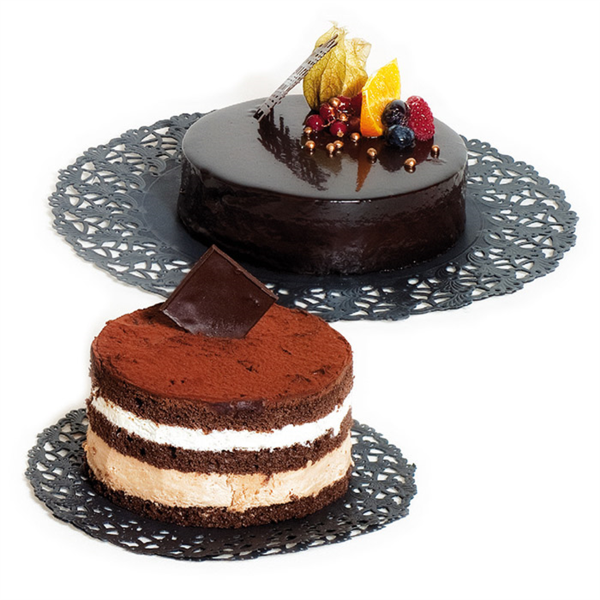 Round Dollies 9cm diam. Black paper (250st/pak)