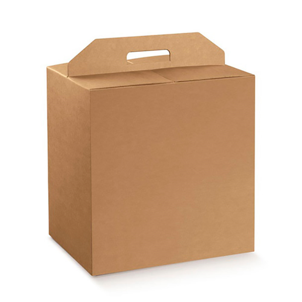 Wijnfles doos 33x25x35cm Natural Kraft (Per stuk)