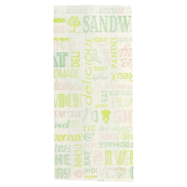 Sandwich Bags Parole 12+4x26cm White Greaseproof parch (500st/pak)