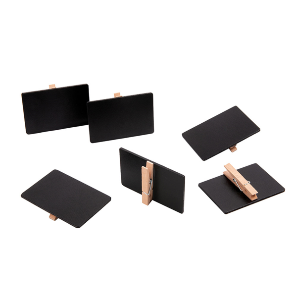 Rectangular Clips for Chalkboard 6x9cm Natural Wood (6st/pak)