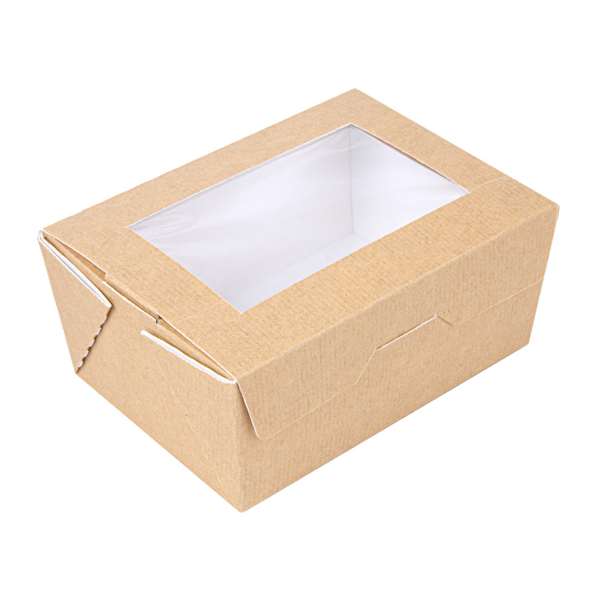 Boxes with window "The Pack" 500ml 8,5x12x5,5cm Natural Nano-Micro Corrugated Cardboard (50st/pak)
