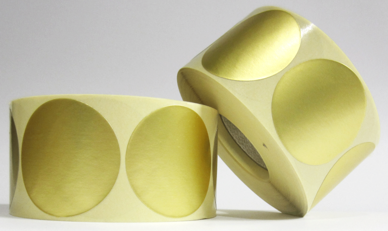 Zelfklevende papieren etiketten 100 st Matgoud Rond 35mm