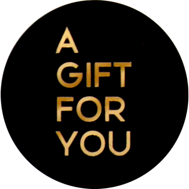 Etiket "A gift for you" Zwart/Goud (500st/rol)