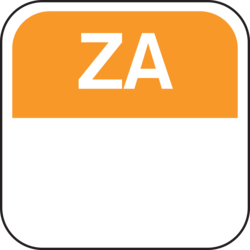 FoodSecure Daglabel ZAT 25x25mm Oranje (per rol)