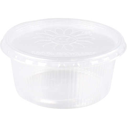 Bak PP 735 met deksel  101/58 Transp.  PAK 300ml 100 st/ds