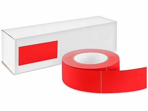 2x3" Flouresent RED Inventory Rect. label 500st/roll