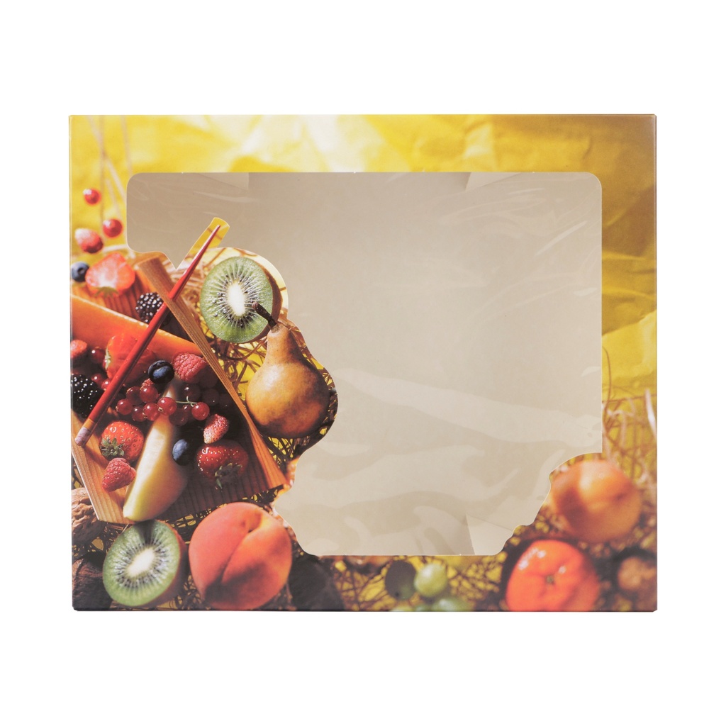 Gebaksdoosmet venster Dessin 27 Fruit 26x22x7.5 cm 10st/ds