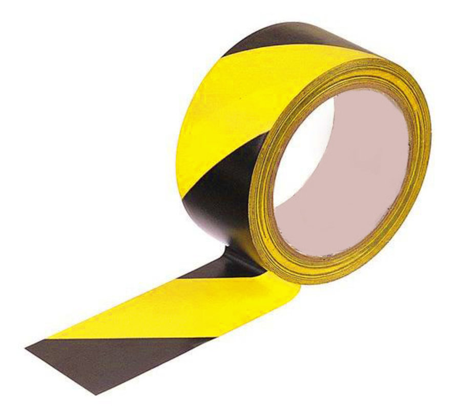Tape Markerings Tape  zwart/geel  2" x 60 yrds