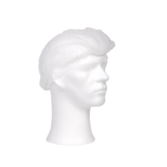 Haarnet/Baret non-woven Wit One-Size-Fits-All (100st/doos)