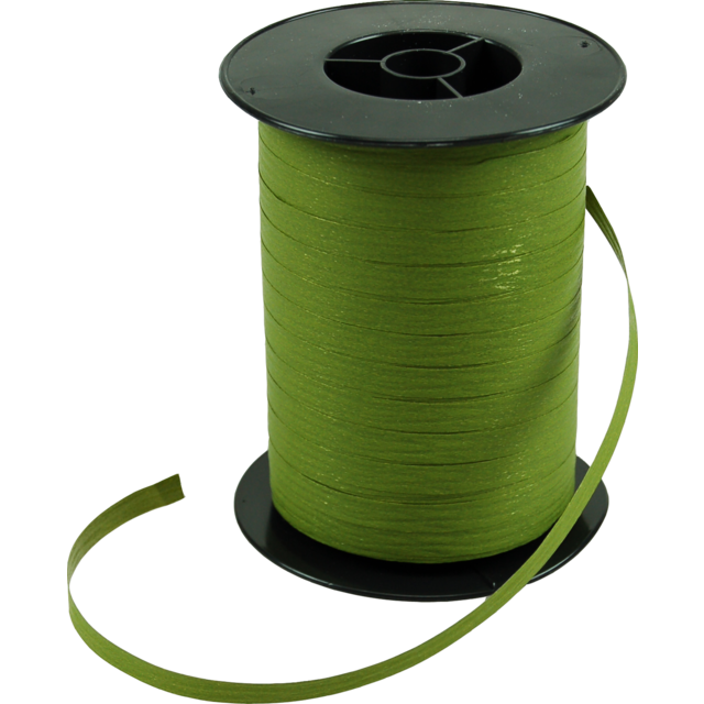 Krullint paper-look olijf groen 7mm x 250mtr (per spoel)