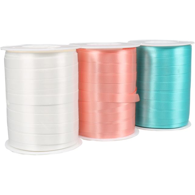 Lovly krullint 10mm x 250mtr mint/wit/terra (pak a 3 rol)