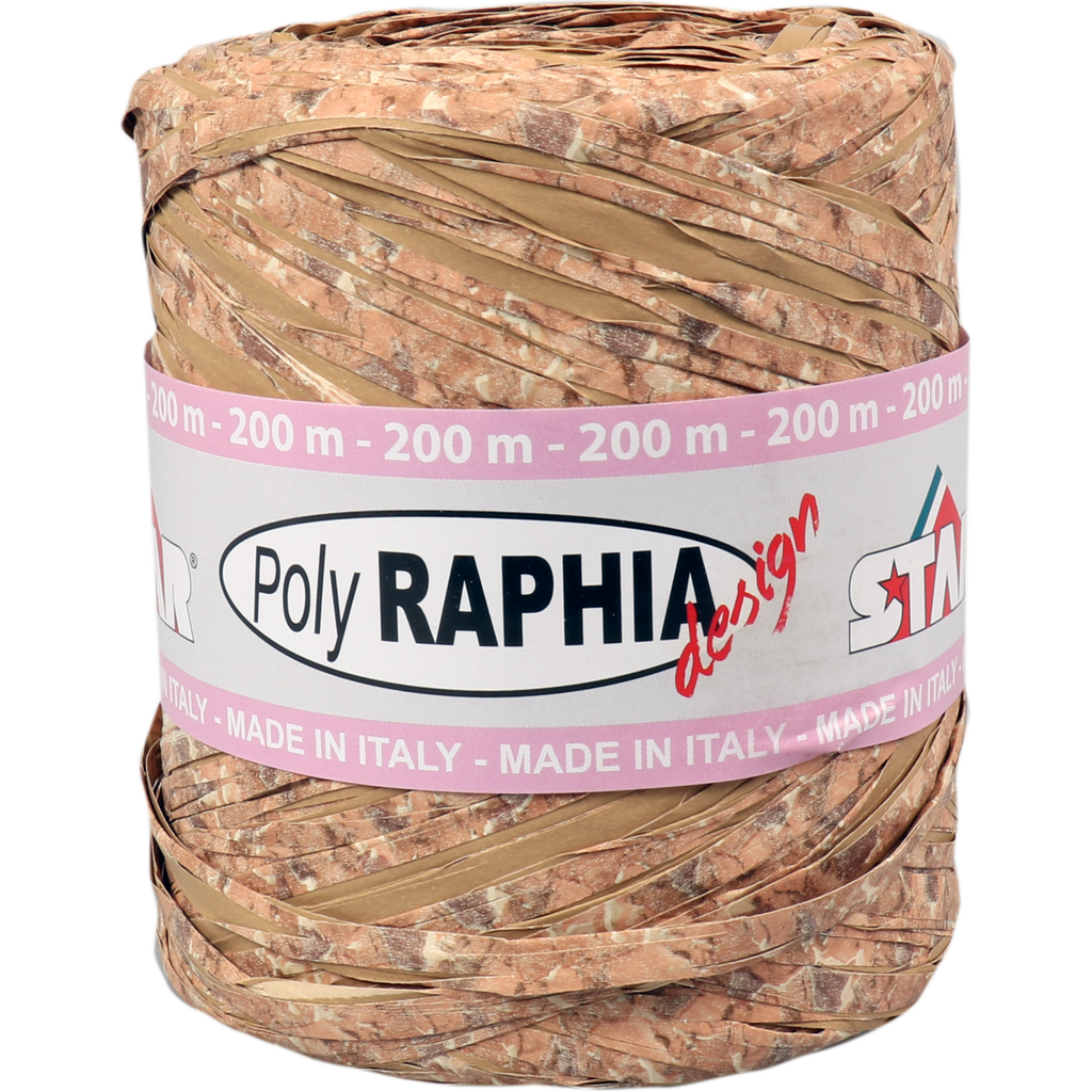 Raffia Bruin 10mm x 200mtr (per rol)