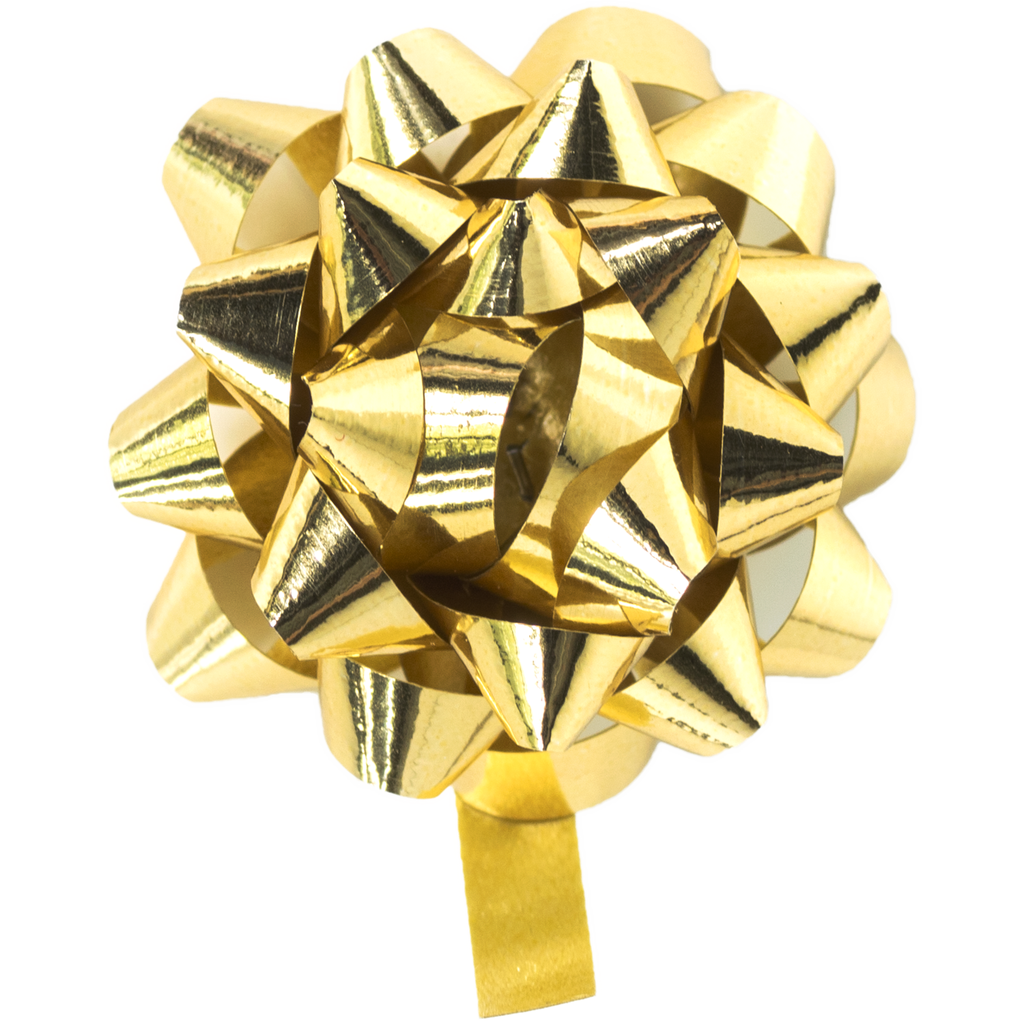 Minibows metalic - goud - 2,5cm  75dt/ds