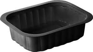 Tray S.Dish PP Black 1-comp. 138x114x35mm (300pcs/cs)