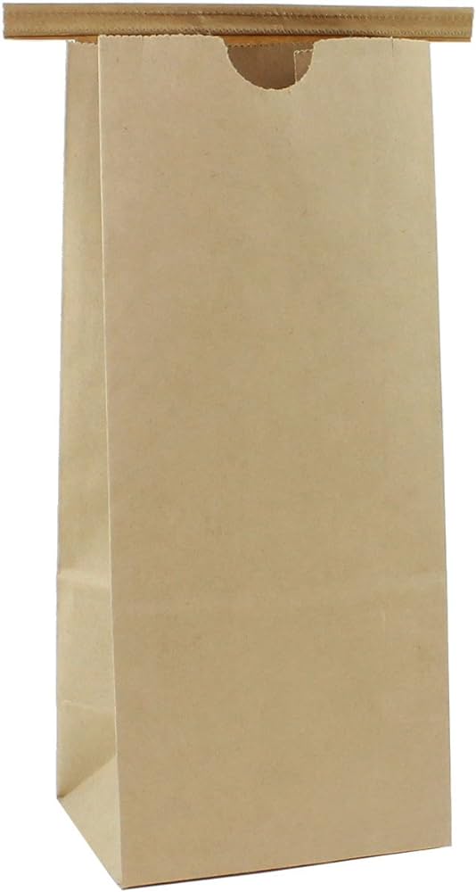 Tin Tie Bag 1/2LB natural Kraft With Window (100pcs/pack)
