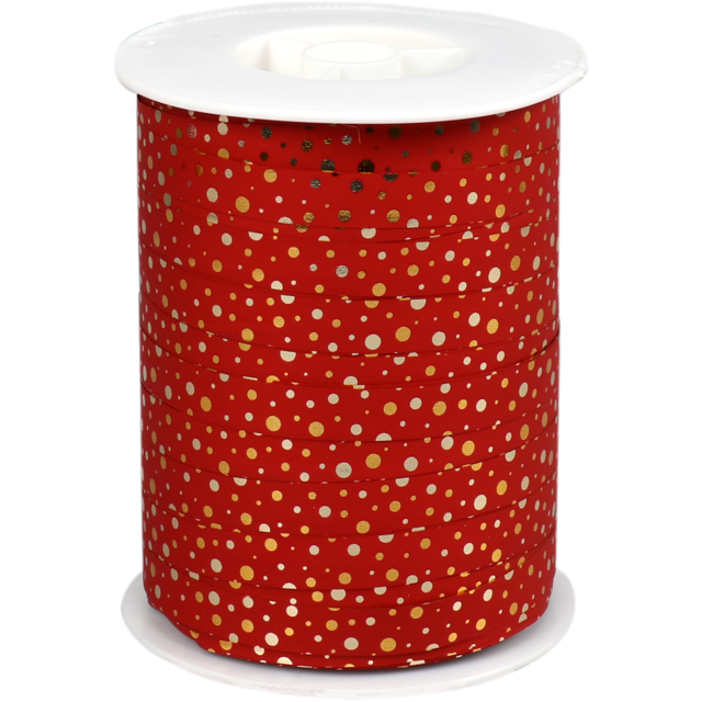 Krullint Sochi 10mm/250mtr rood/goud (per rol)