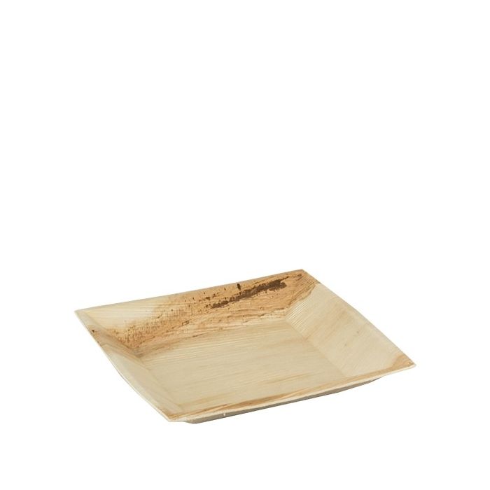 Palmblad bord / Plate 17x17cm vierkant (25st/pk)