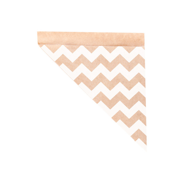 Puntzakken K17 papier   "Zig-zag" 24x17cm Greaseproof (250st/pak)
