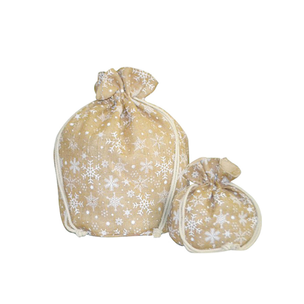 Jute bags "Stars" 38x56cm (per stuk)