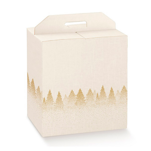 Kerstdoos "Snow" 33x25x35cm Red (per stuk)
