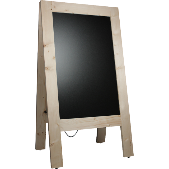 Steigerhout stoepkrijtbord Blank 70x130cm (per stuk)