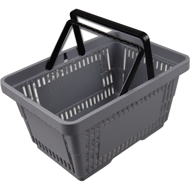Plastic winkelmandje Grijs (per stuk)