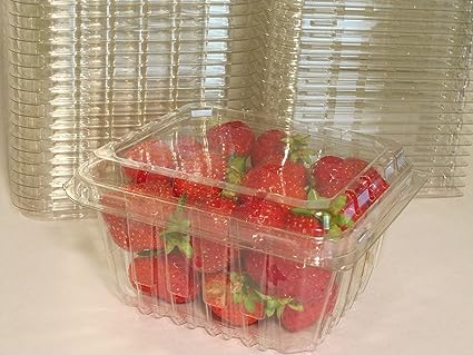 1 Pint Clear PS Produce Basket with vents 1200pcs/cs