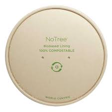 Lid NoTree paper 24/32oz Wide Bowls (300st/doos)