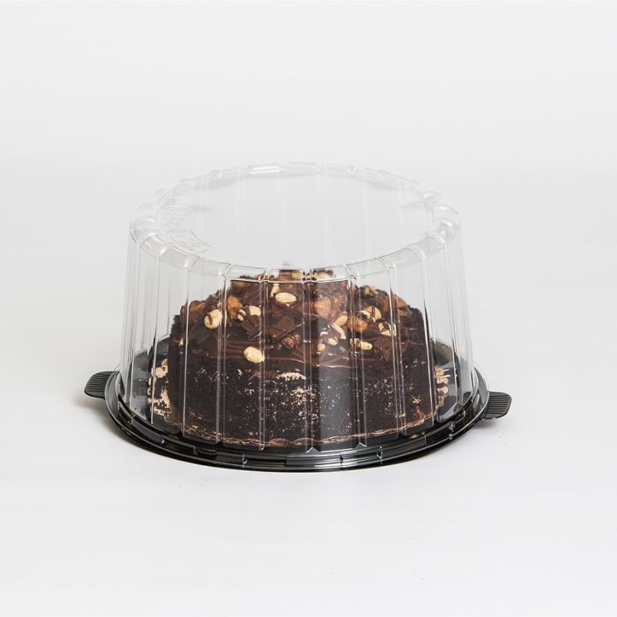 Cake dome 10" double layer EZ open Crystal Vue 3 1/2" 50pcs/cs