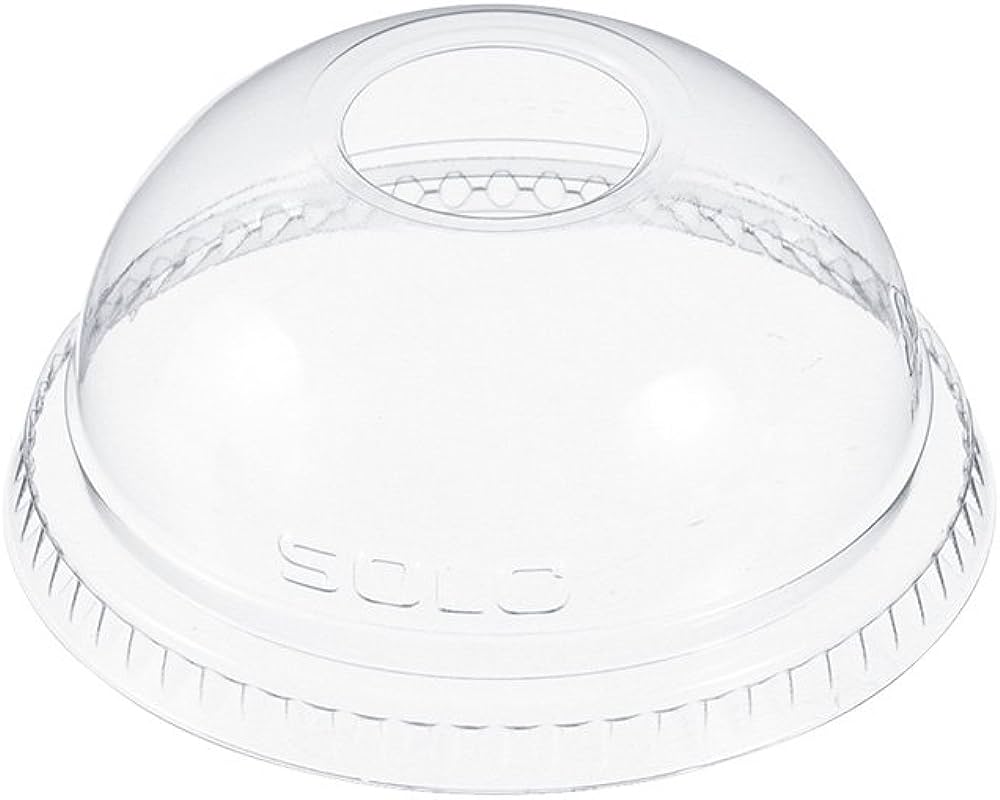 Dome Lid 10 oz. PET w/hole 1000 st/cs