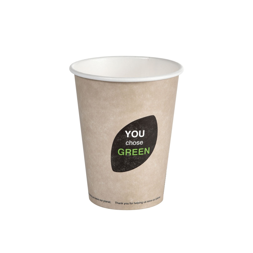 Cup PLA 35cl "You Chose Green" "Thank you" (16x50st/doos 800st) 12oz