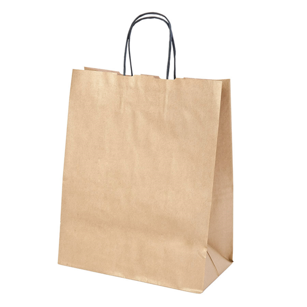 SOS Bags with handles 26+14x32cm Gold kraft (250st/doos)