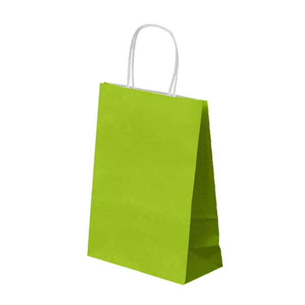 Papieren Draagtas SOS bag met handles 20+10x29cm Aniseed Green (250st/doos)
