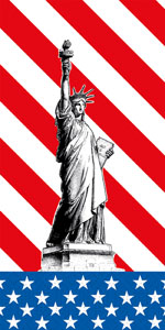 Napkins SRP 2-P 1/8 40x40cm "USA" (4x300st/ds)