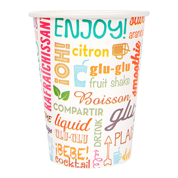 Paper Cold Cups "Parole" 9oz (2500st/doos)