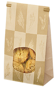 Tin Tie Stand Up Window Bag, Artisa design, 500st/ds, 6 x 2-3/4 x 9-1/2"