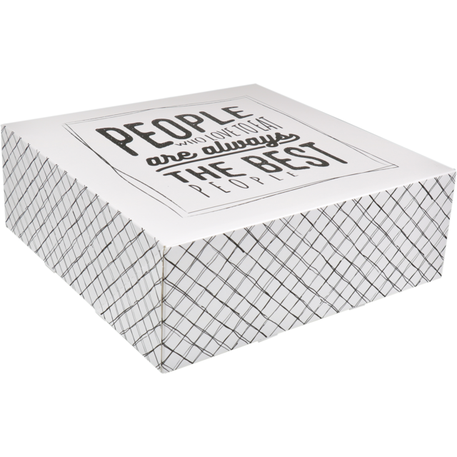 Gebaksdoos "Love to Eat" 25x25x9cm (100st/doos)