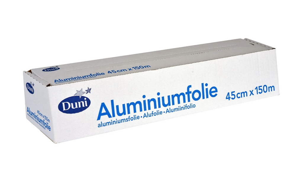 Aluminium Foil wrap Standard Box 0,45x150m (18"x500')..6 rollen per doos.