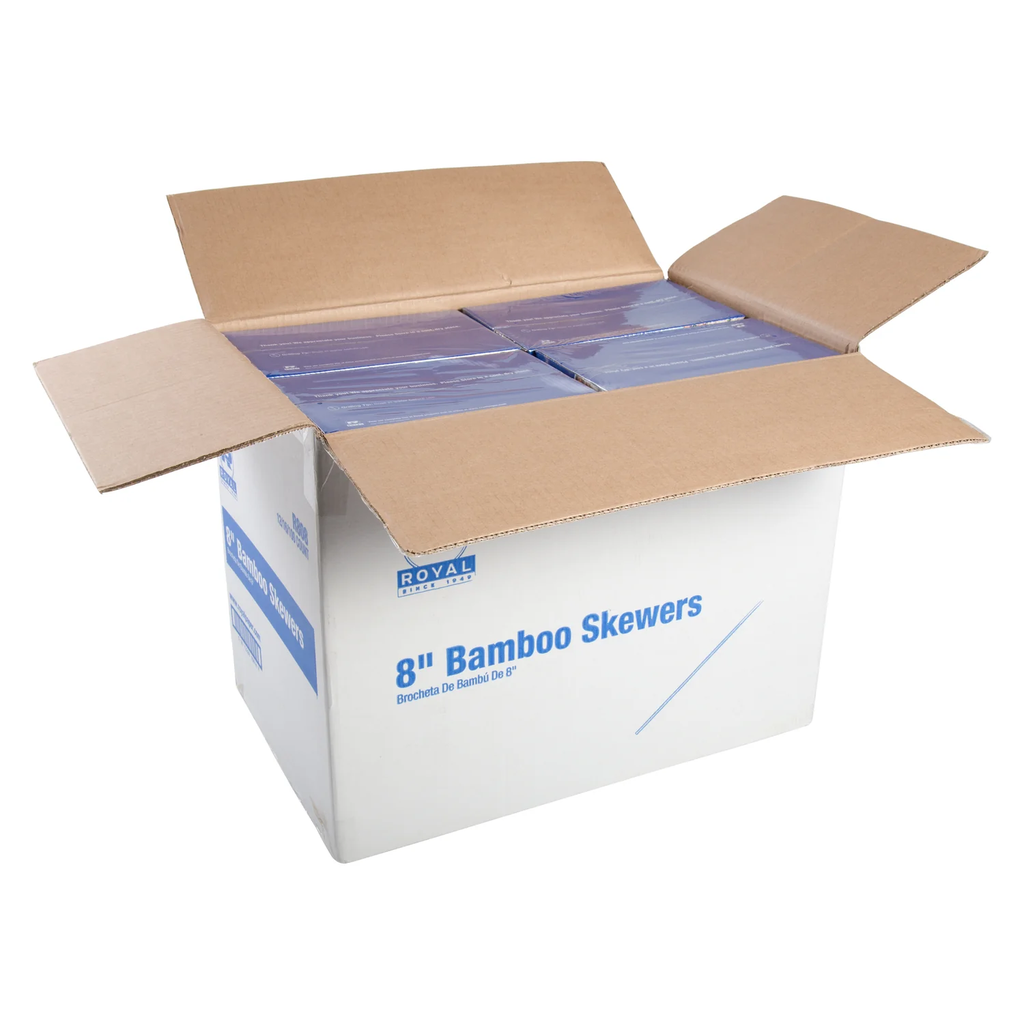 Saté stokjes / Skewers Bamboe prikker 8" / 200mm (12x1600st/doos)