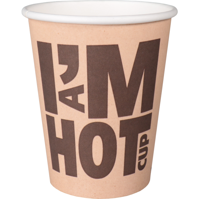 Coffee cup "I'm a Hot Cup"  8oz (1000st/doos) #600905