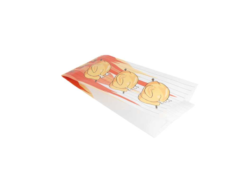Bags for 1/2 Roast Chicken 13+7,5x28cm White Paper (100st/pak)