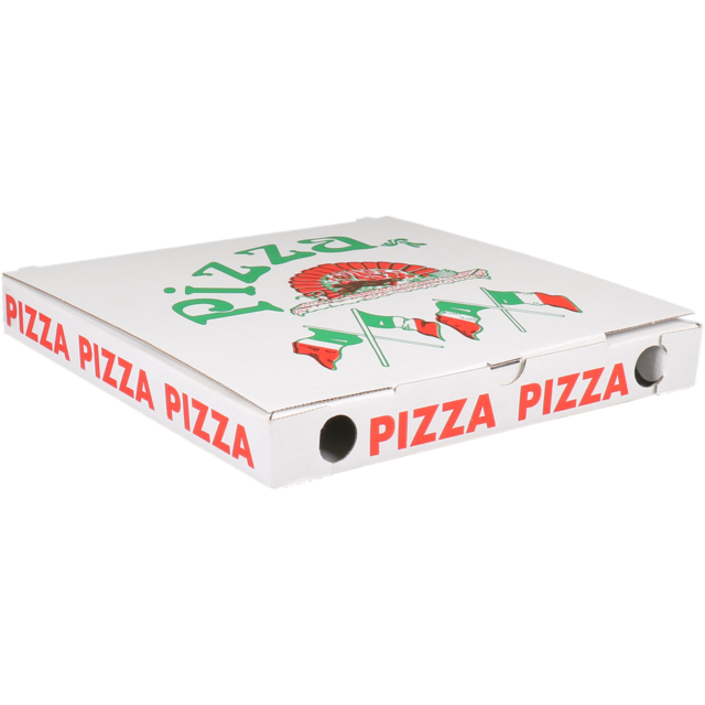 Pizza Box / Doos 26x26x3cm (10x10x1,2") Americano 1.8mm (200st/pak)