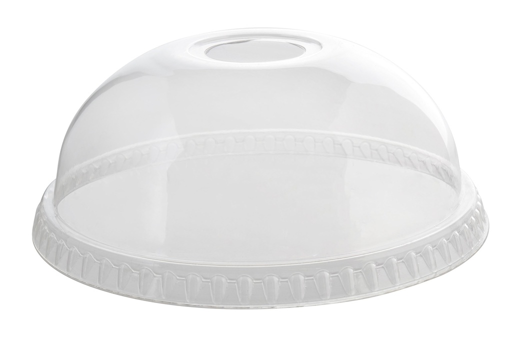 98mm PET Dome Lid with Hole (1000pcs/cs)