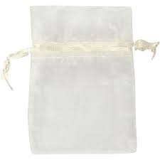 Voile zakjes 7x10cm Off White (10st/pak)