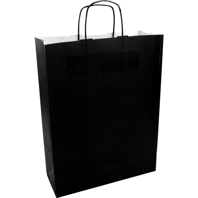 Papieren draagtas 32/12x41cm Zwart (100st/doos)