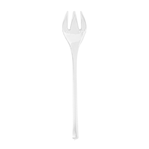 Reusable mini forks 10cm Clear PS (200st/pak)