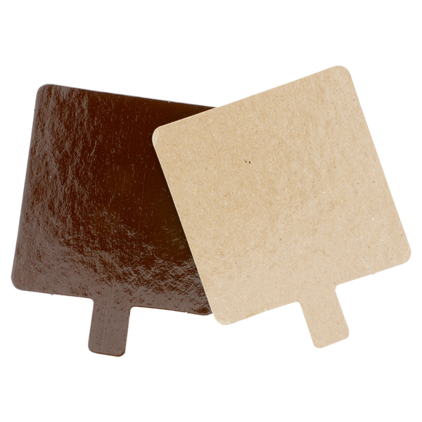 Two sides cardboard for patisserie 8x8cm Chocolate/Praline (200st/pak)